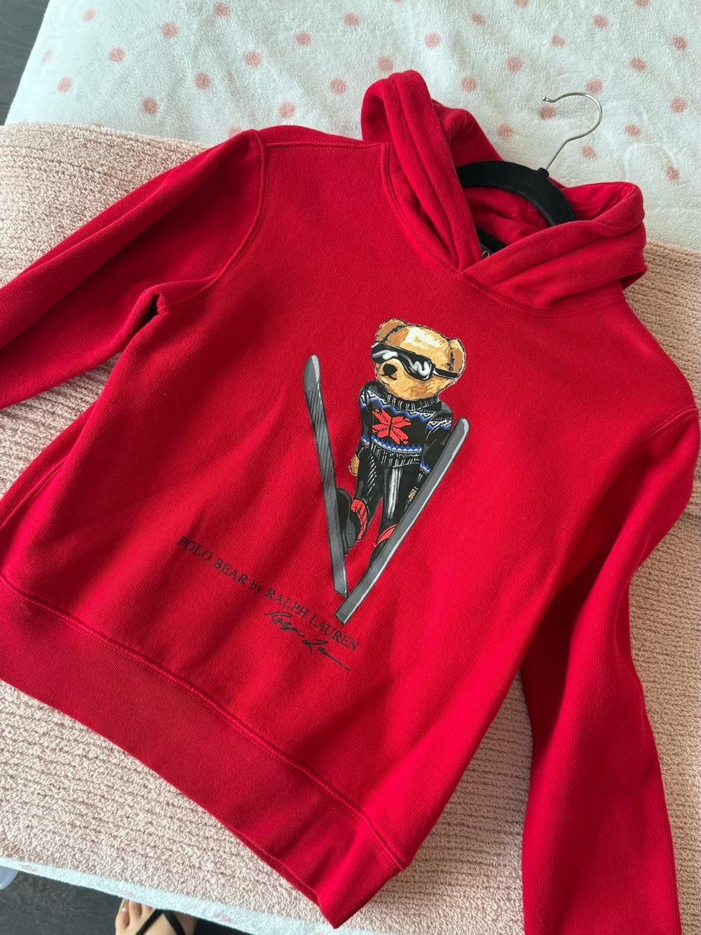 Polo by Ralph Lauren Red Polo Bear Ski Hoodie